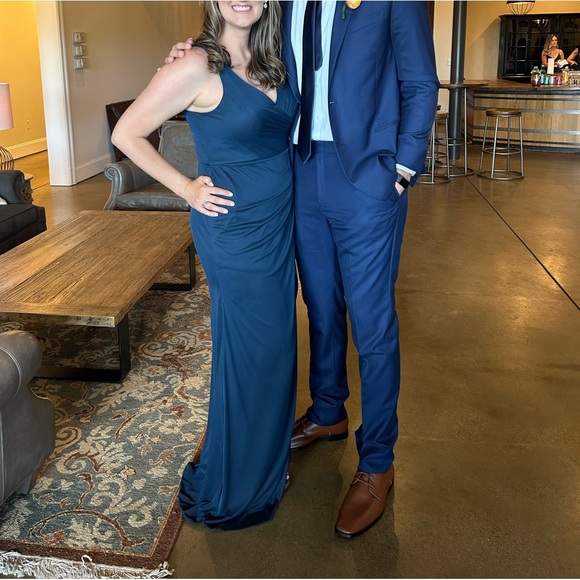 Azazie bridesmaid dress- dark navy color - Picture 12 of 13